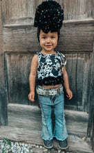 Load image into Gallery viewer, Bedazzled Denim Flares