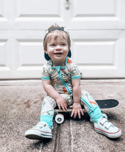 Load image into Gallery viewer, Skater Boy Bamboo Short Sleeve Sleeper (FINAL SALE)