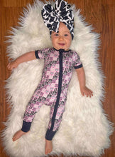 Load image into Gallery viewer, Daddy's Little Cowgirl Short Sleeve Bamboo Sleeper (FINAL SALE)