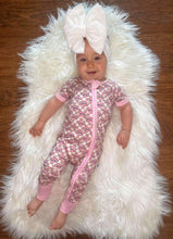 Load image into Gallery viewer, Checkered Mama's Girl Short Sleeve Bamboo Sleeper (FINAL SALE)