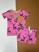 Load image into Gallery viewer, Pink Hunting Bamboo Short Set
