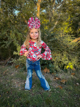 Load image into Gallery viewer, Bedazzled Denim Flares