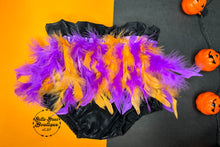 Load image into Gallery viewer, Halloween Feather Faux Leather Bloomies (FINAL SALE)
