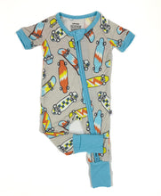 Load image into Gallery viewer, Skater Boy Bamboo Short Sleeve Sleeper (FINAL SALE)