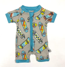 Load image into Gallery viewer, Skater Boy Bamboo Shortie Romper (FINAL SALE)