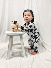 Load image into Gallery viewer, Black Cow Print Bamboo Set  (FINAL SALE)
