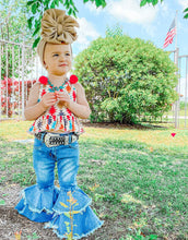 Load image into Gallery viewer, Rodeo Queen denim bells (5 options)
