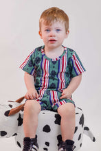 Load image into Gallery viewer, Green Aztec Short Set
