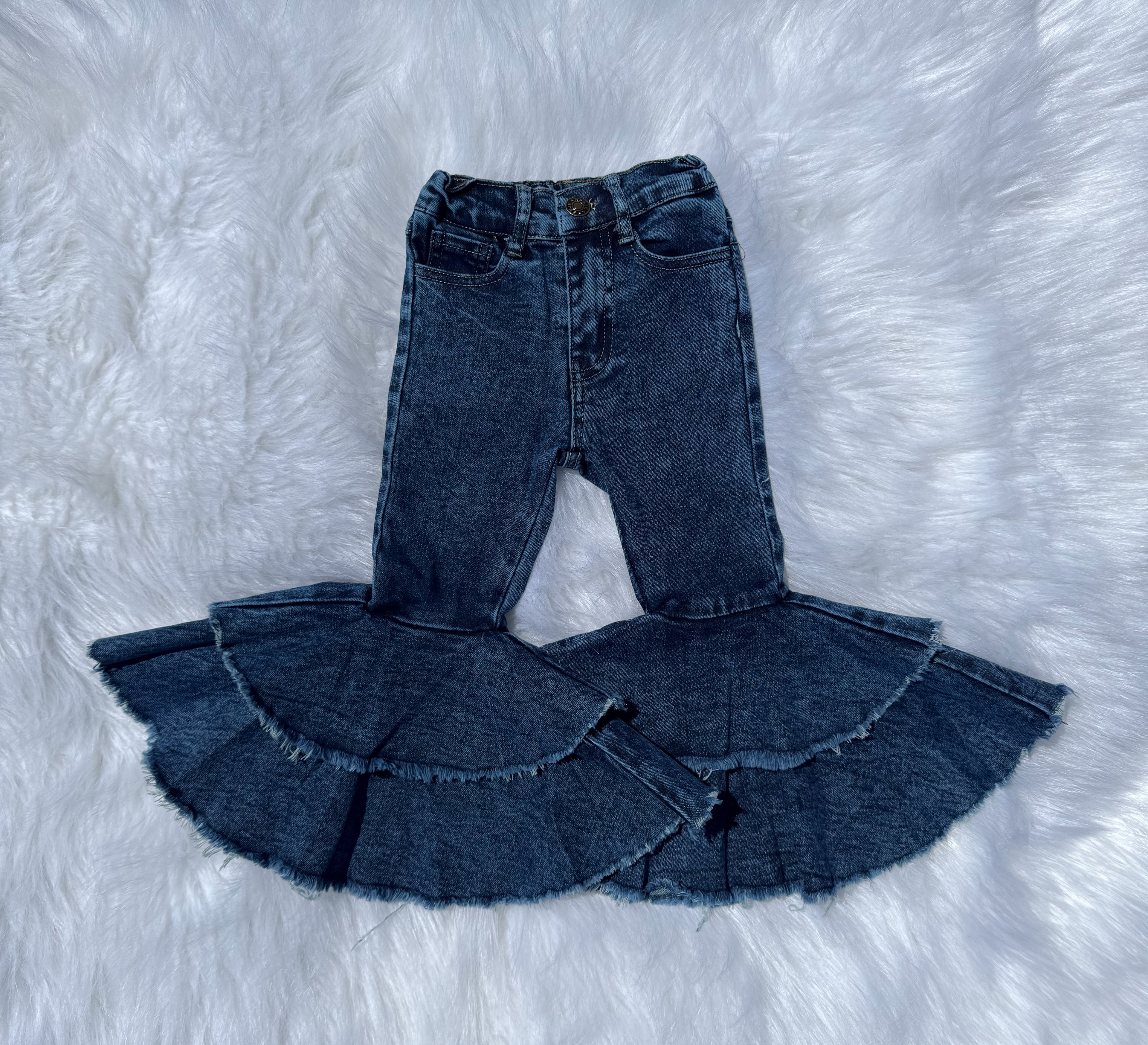 Acid Wash Double Bell Bottoms