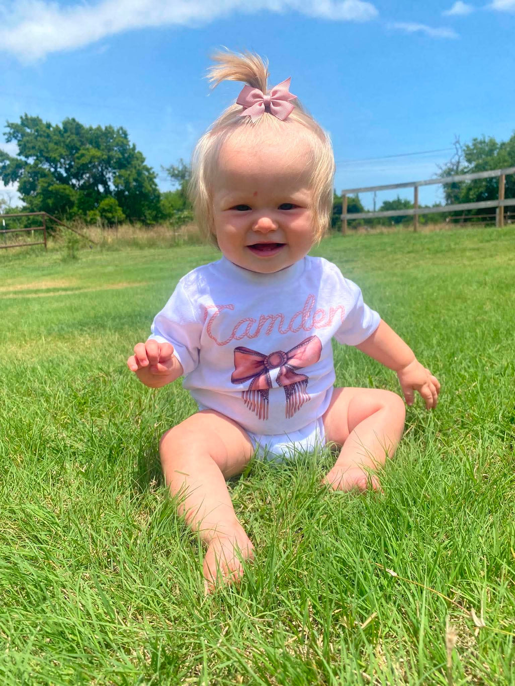 Custom Bow Name T-Shirts & Onesies