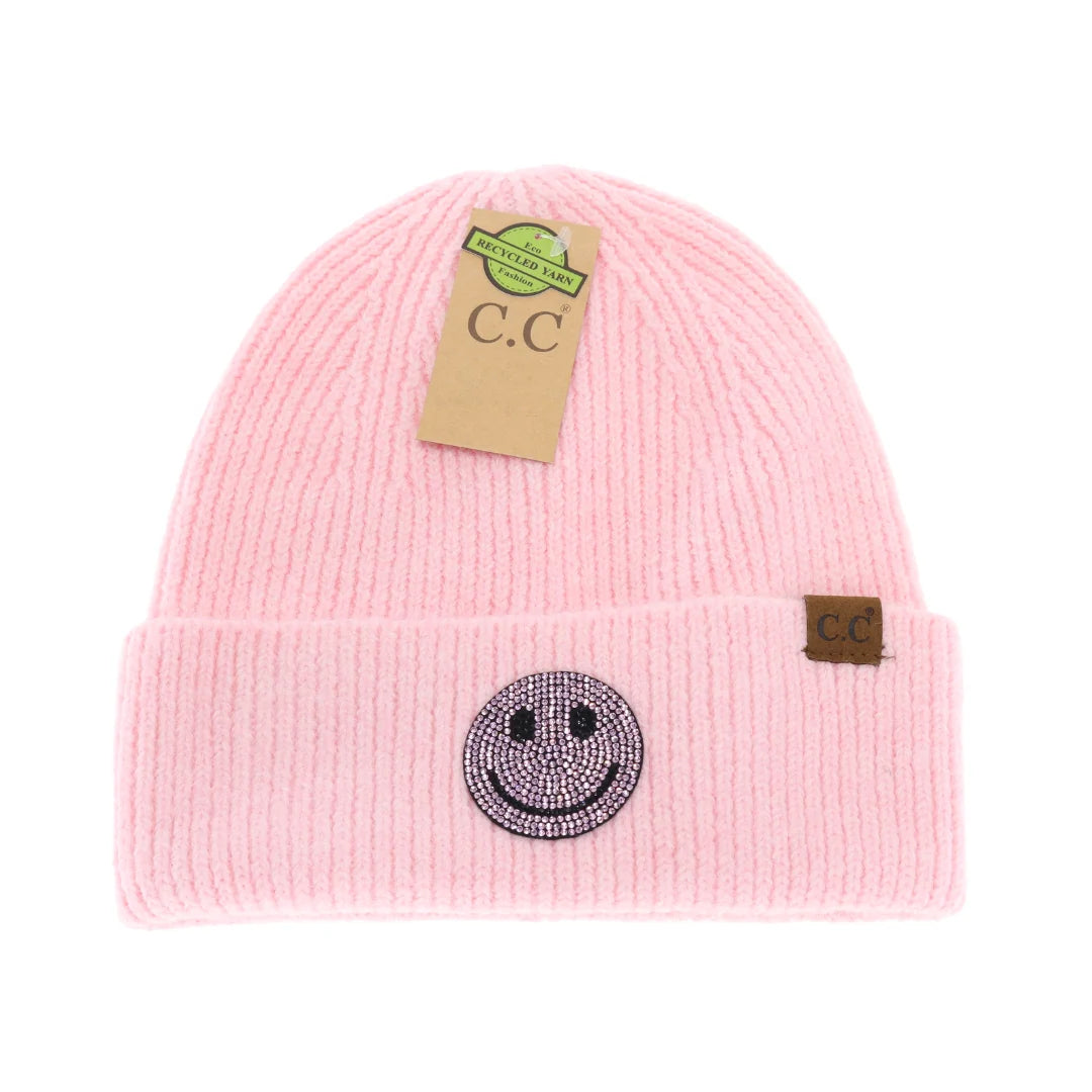 Happy Face Beanies (kids and adult) (FINAL SALE)