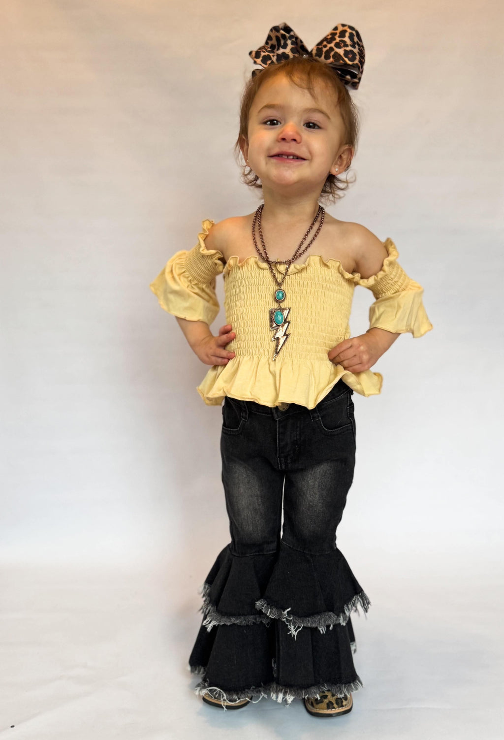 Large Lightning Bolt Stone Necklace (FINAL SALE)