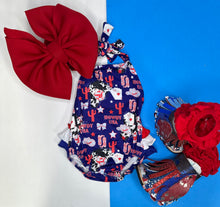 Load image into Gallery viewer, Howdy USA Ruffle Butt Romper
