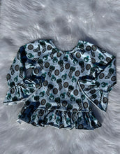 Load image into Gallery viewer, Turquoise Christmas Bell Sleeve Leo/Top
