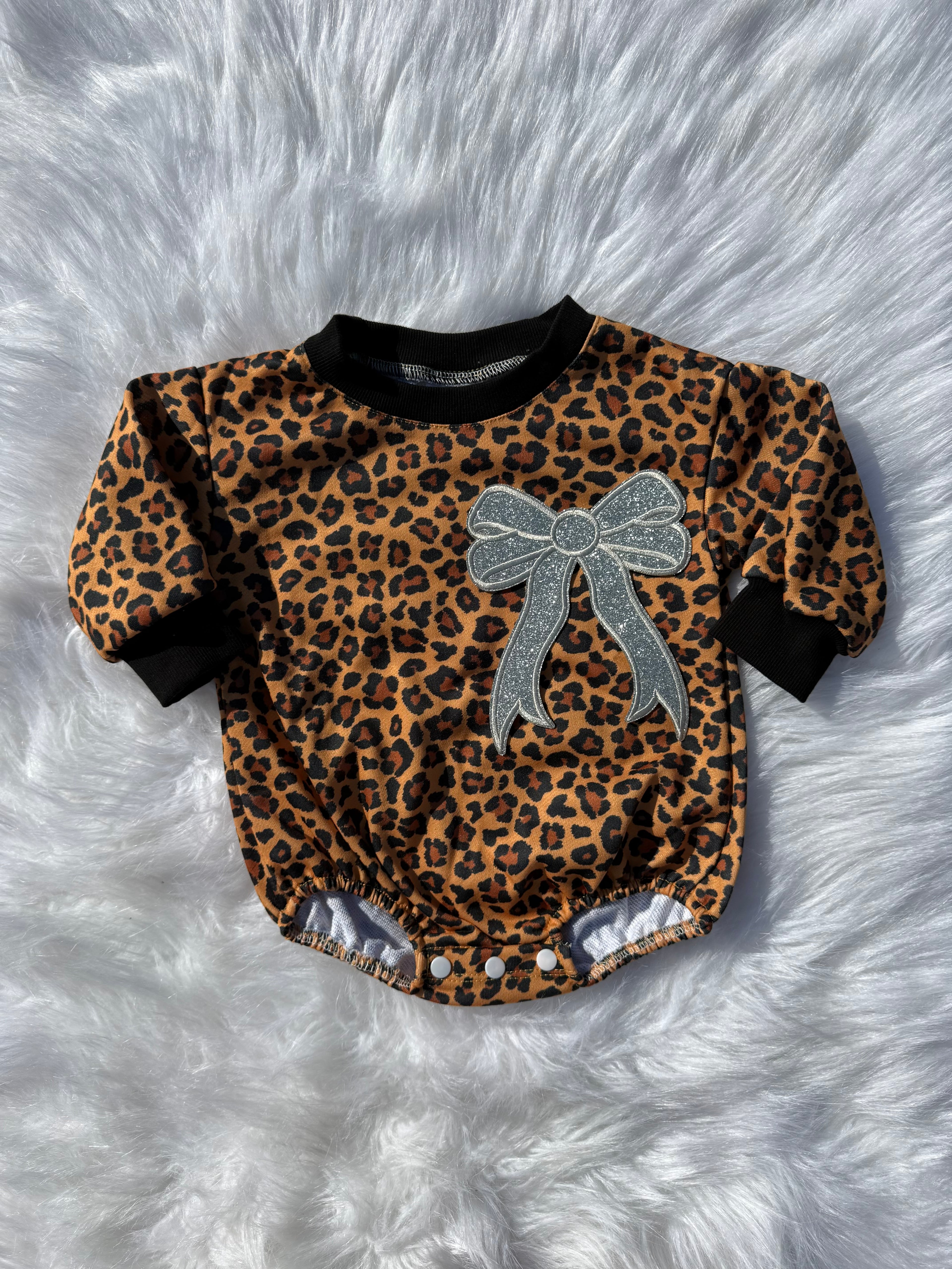 Bow patch bubble rompers (MULTIPLE OPTIONS)