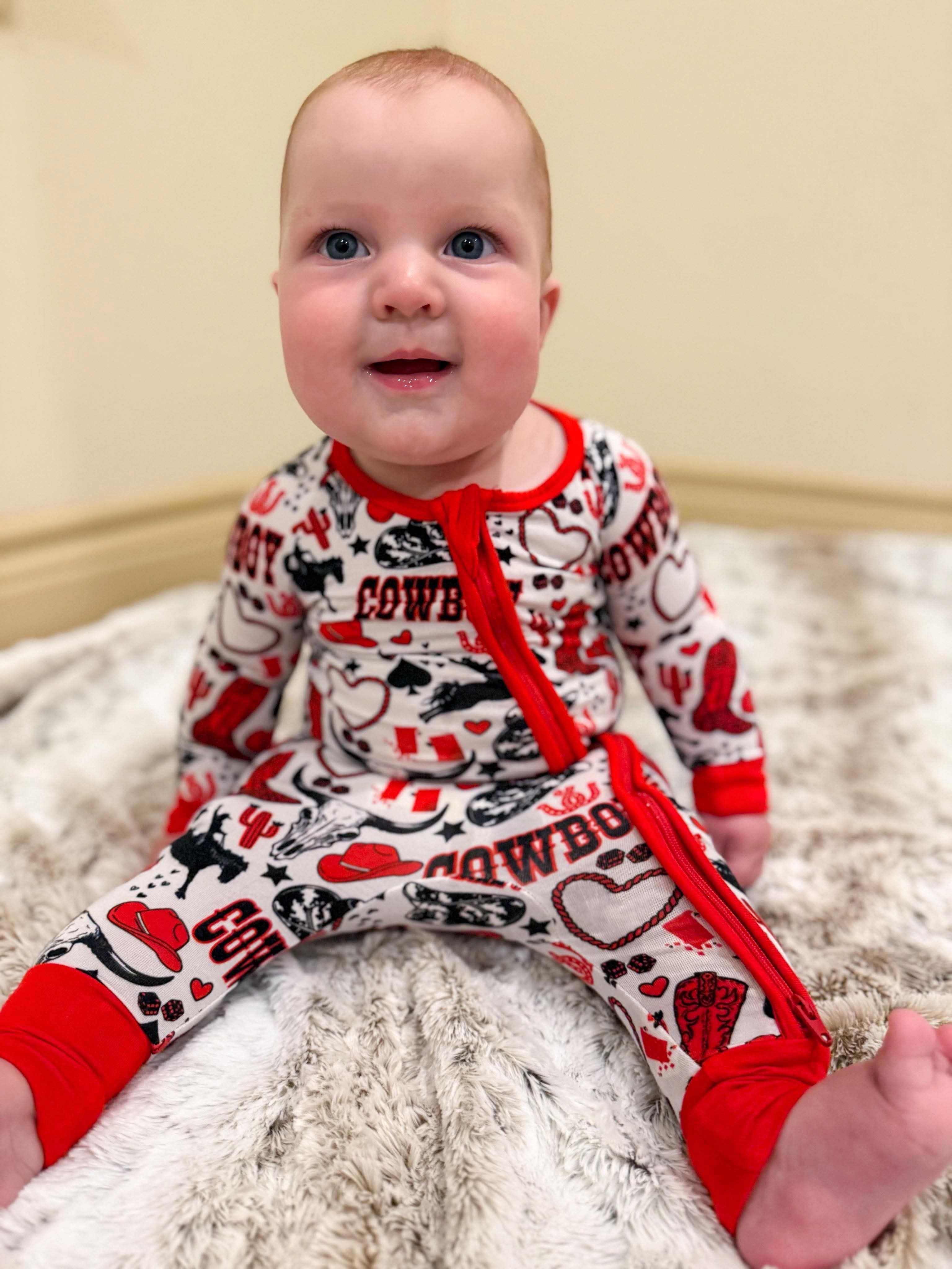 Red Cowboy Bamboo Sleeper READ DESCRIPTION (FINAL SALE)