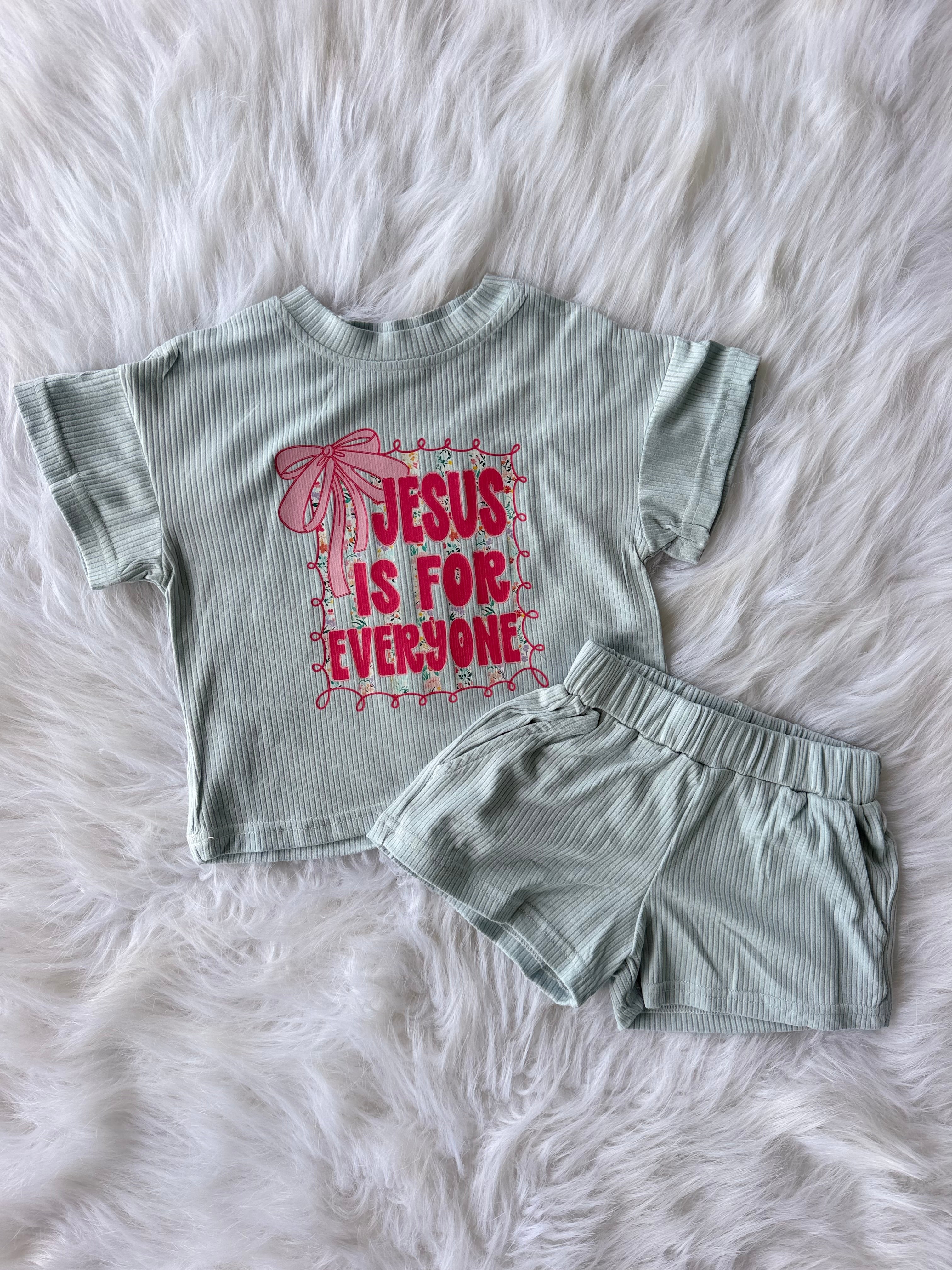 Blue Jesus Is For Everyone short set