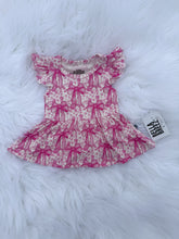 Load image into Gallery viewer, Blooming Bows Bamboo Skirted Romper

