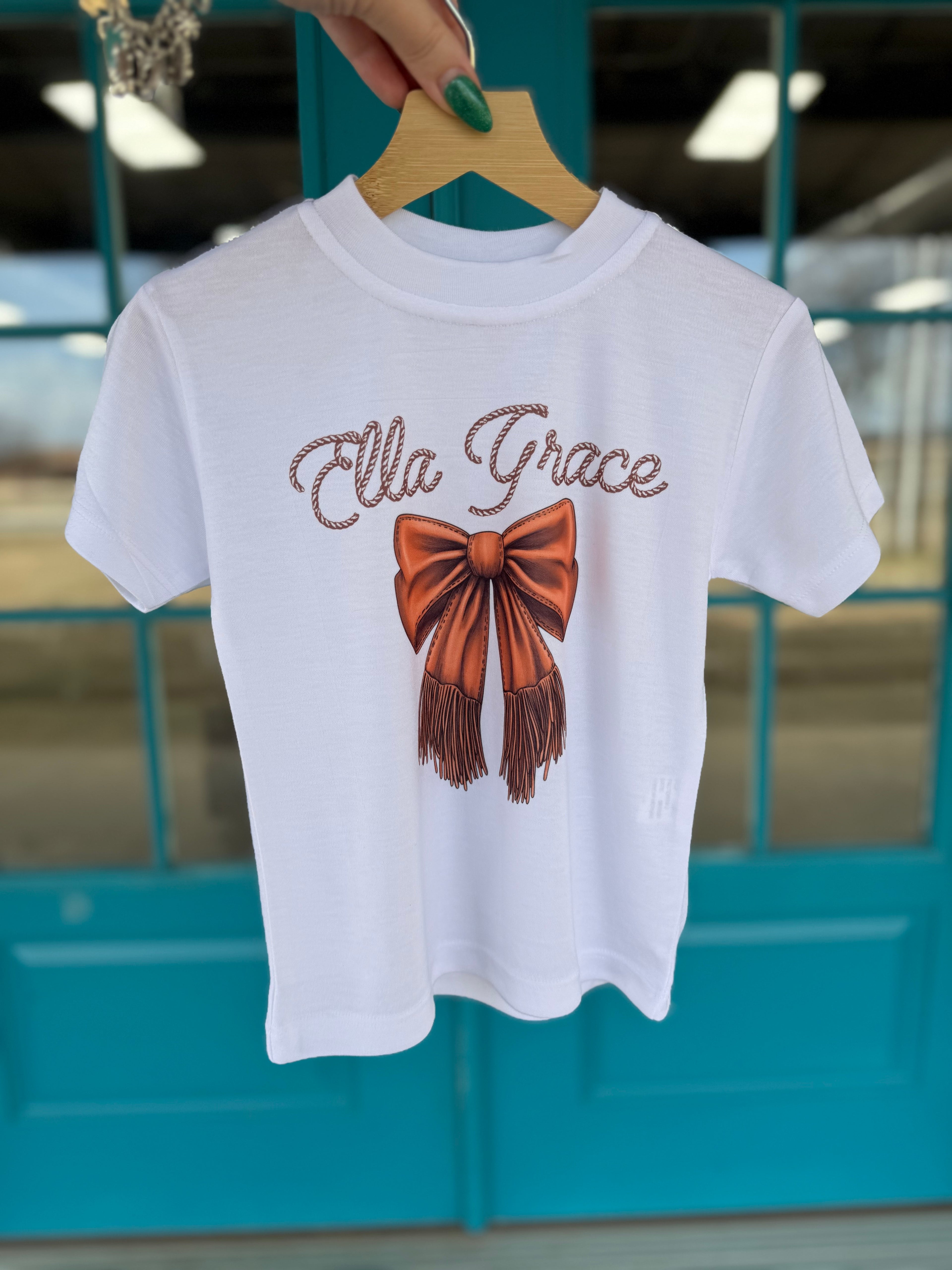 Custom Bow Name T-Shirts & Onesies