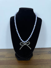 Load image into Gallery viewer, Toile Bow Necklace (2 colors)
