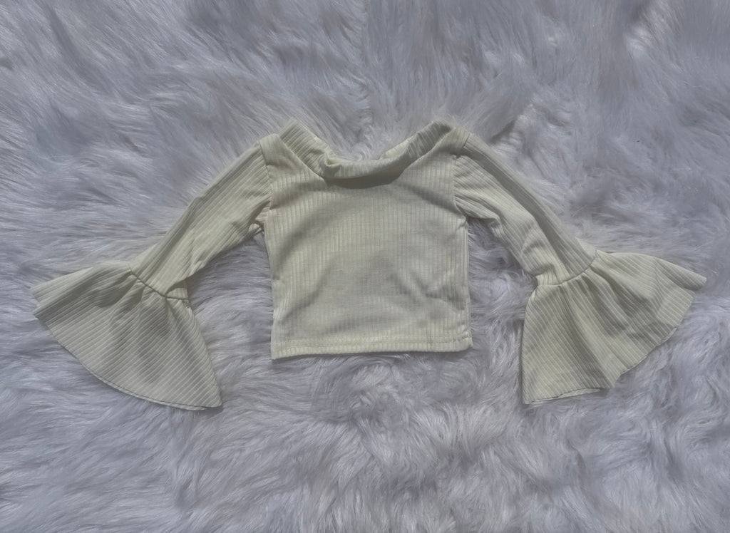 White Bell Sleeve Top (FINAL SALE)