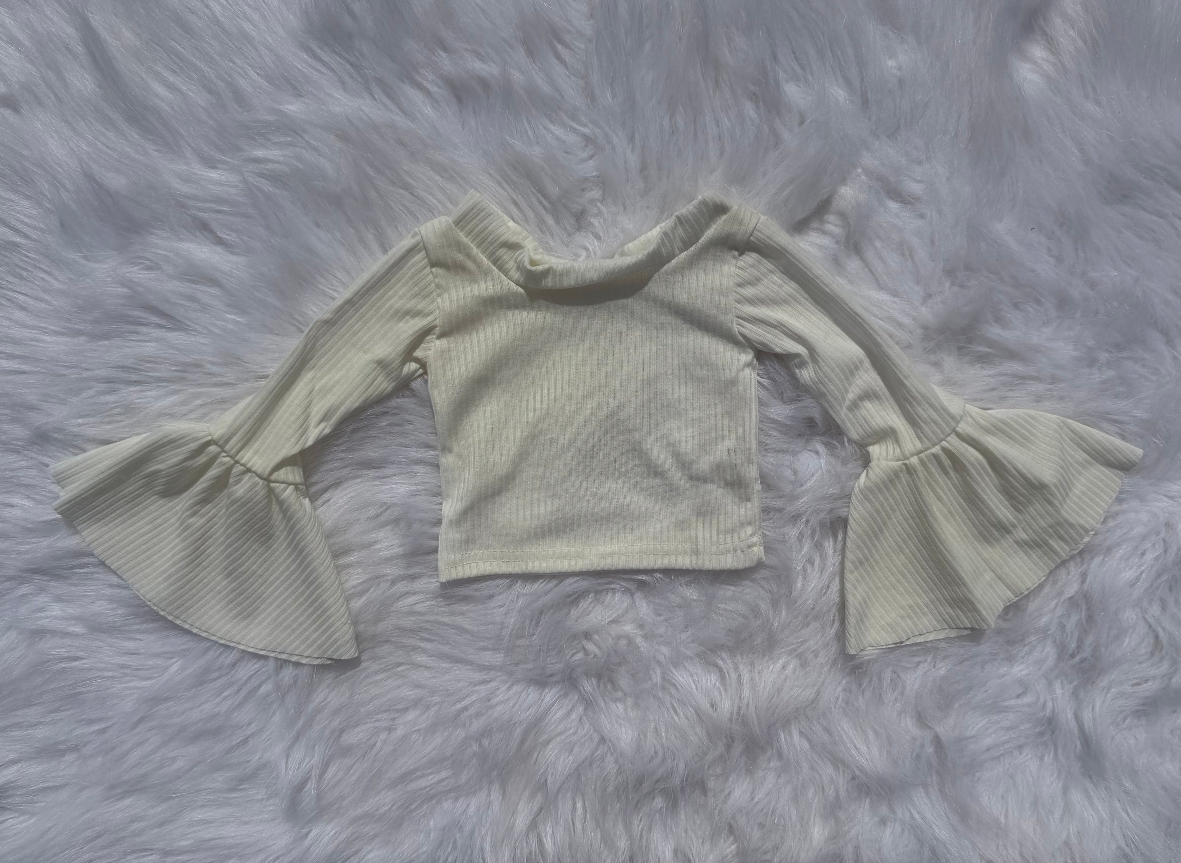 White Bell Sleeve Top