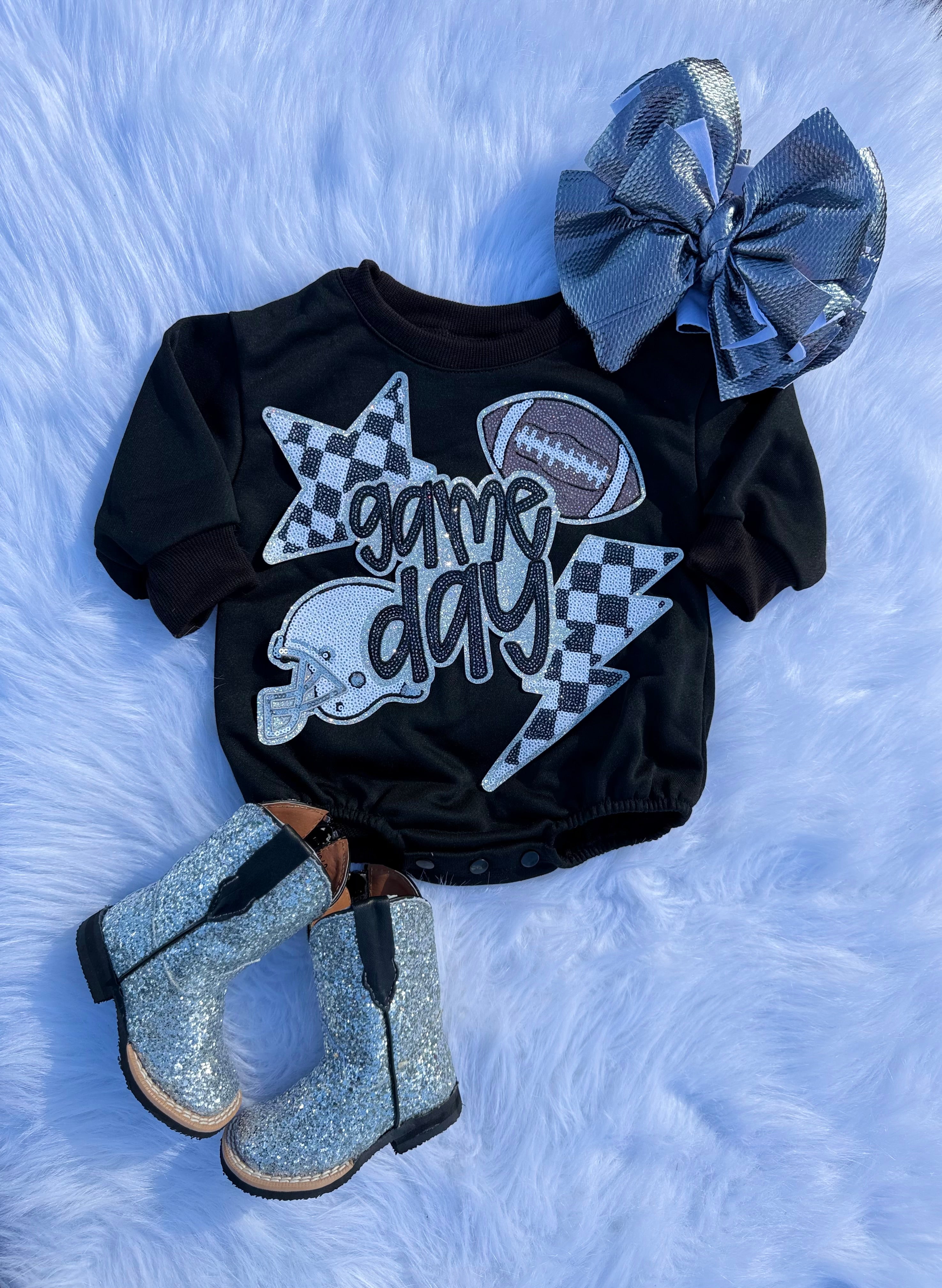 Checkered Game Day Bubble Romper (5 options)