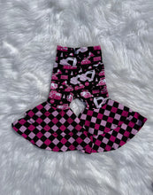 Load image into Gallery viewer, Pink Under Construction Double Bell Bottoms
