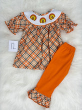 Load image into Gallery viewer, 3T Orange Plaid Thanksgiving Set (#12) (FINAL SALE)
