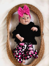 Load image into Gallery viewer, Pink Under Construction Double Bell Bottoms
