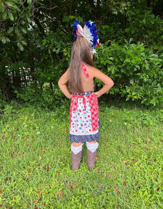 Red, White, & Floral Dress