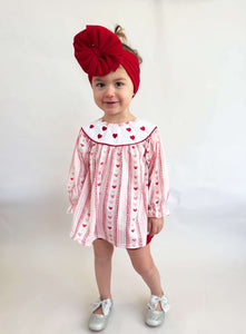 Girls Love Ya Valentines Smocked Girls Set