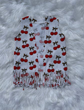Load image into Gallery viewer, Cherry-licious Fringe Duster
