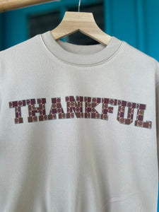 Long Sleeve Thankful With Smiles Oversized Romper - tan (FINAL SALE)