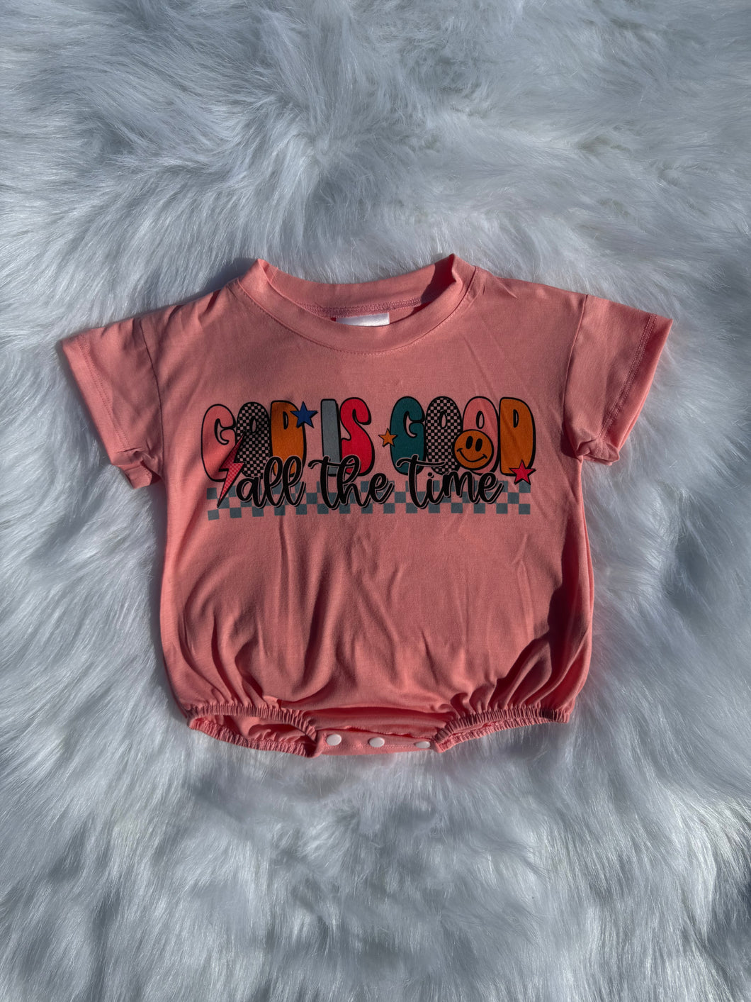 God Is Good All The Time bubble romper