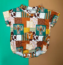 Load image into Gallery viewer, Howdy Patchwork oversized t-shirt romper
