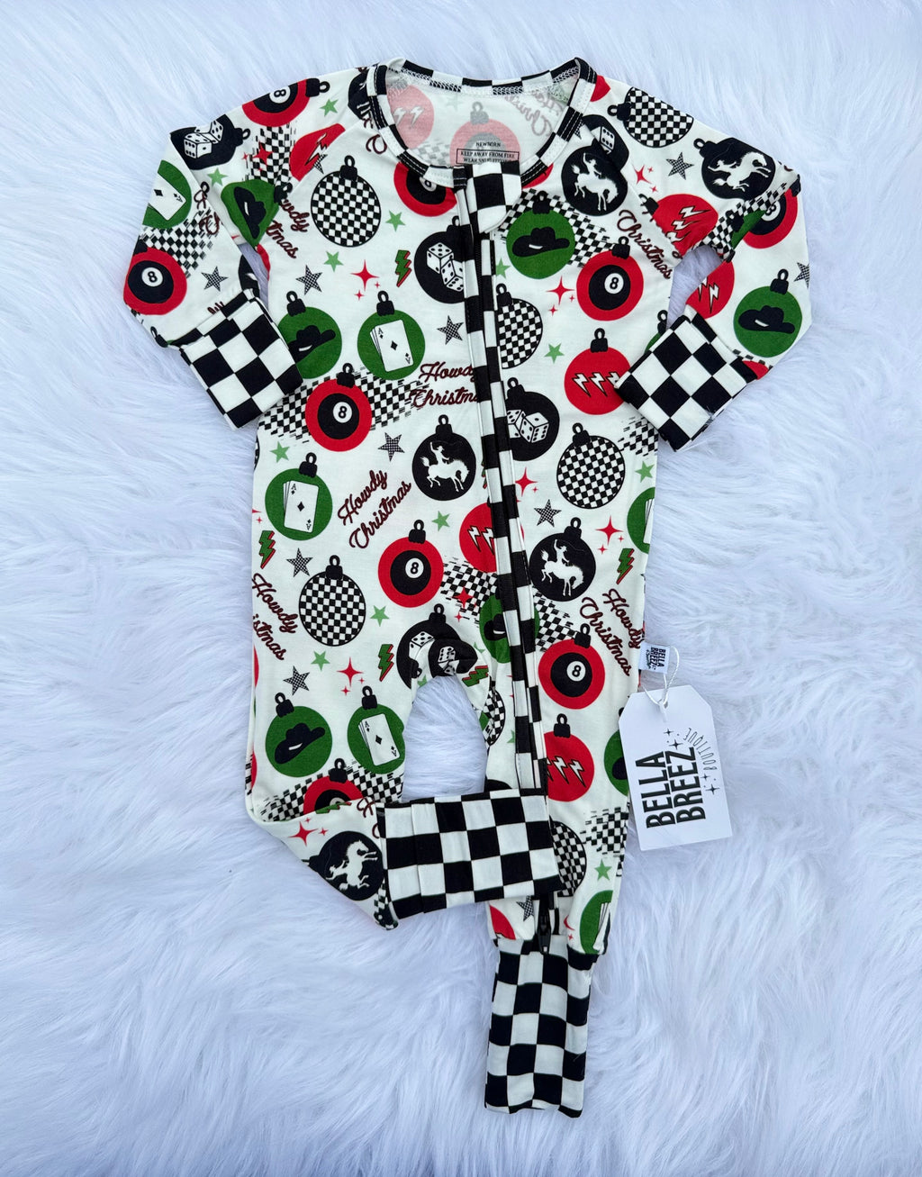 Holly Jolly Rodeo Bamboo Sleeper (FINAL SALE)