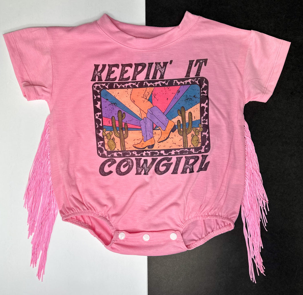Keepin' It Cowgirl oversized t-shirt romper