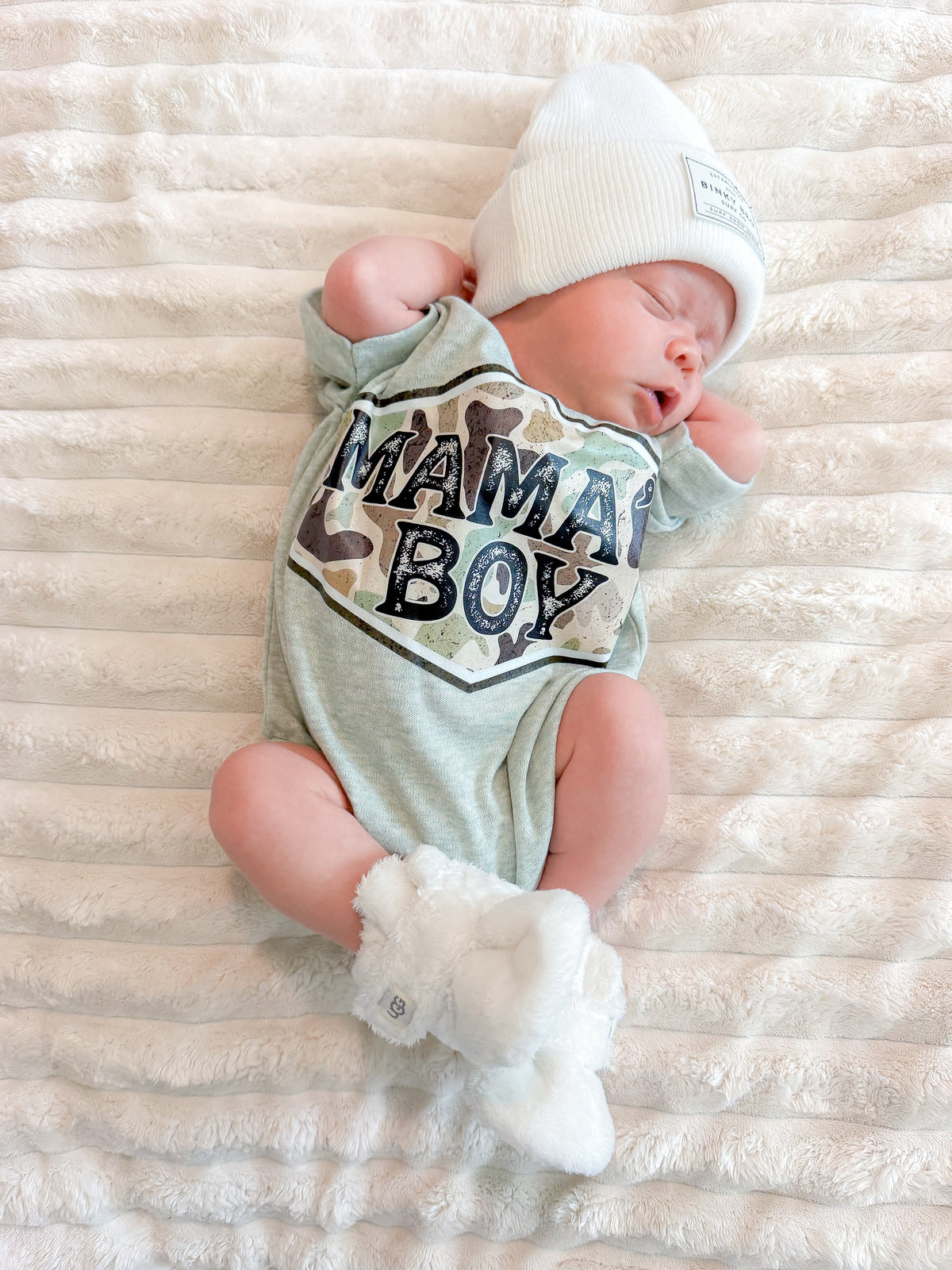 Mama’s Boy Camo Romper or Shirt