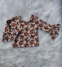 Load image into Gallery viewer, Quarterback Cutie Ruffled Sleeve Top
