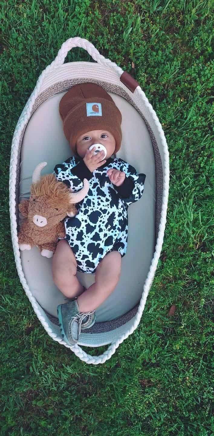 Cow Print Bubble Romper