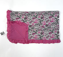 Load image into Gallery viewer, Pink Howdy Ruffled Bamboo Blanket
