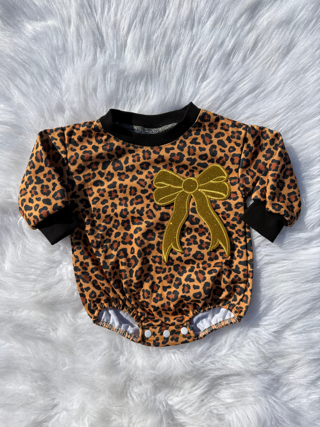 Bow patch bubble rompers (MULTIPLE OPTIONS)