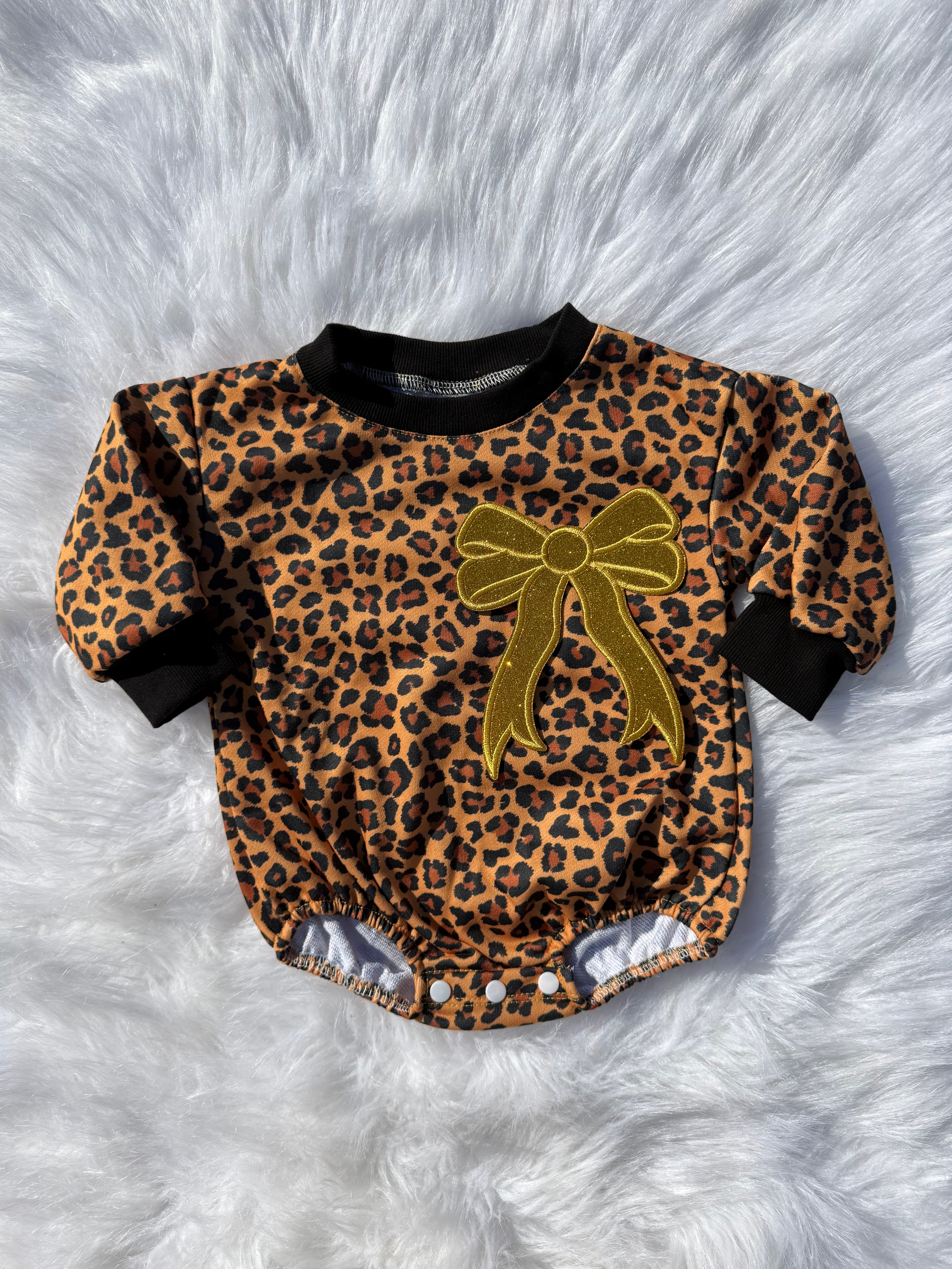 Bow patch bubble rompers (MULTIPLE OPTIONS)