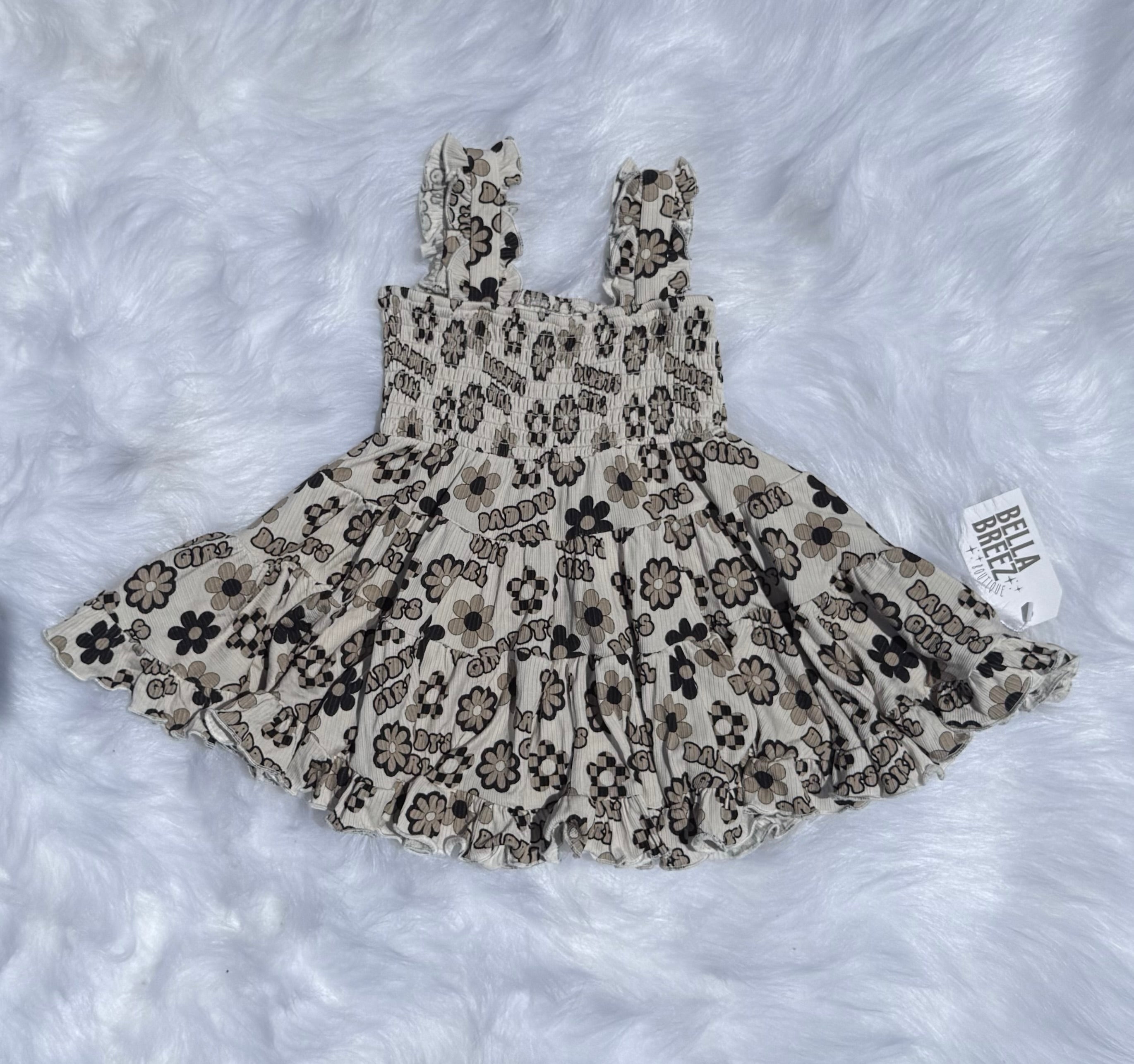4T Daddy's Girl Ribbed Bamboo Dress