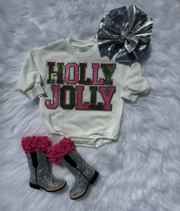Holly Jolly Bubble Romper or Sweatshirt