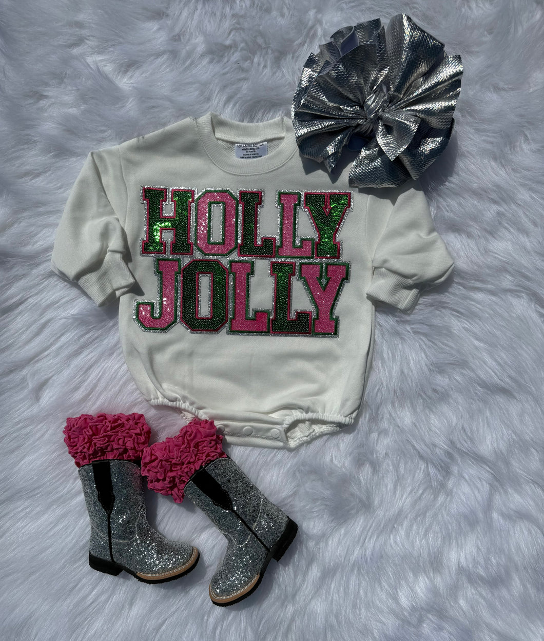 Holly Jolly Bubble Romper or Sweatshirt