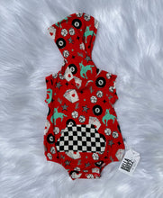 Load image into Gallery viewer, Luck Of The Draw Hooded Romper

