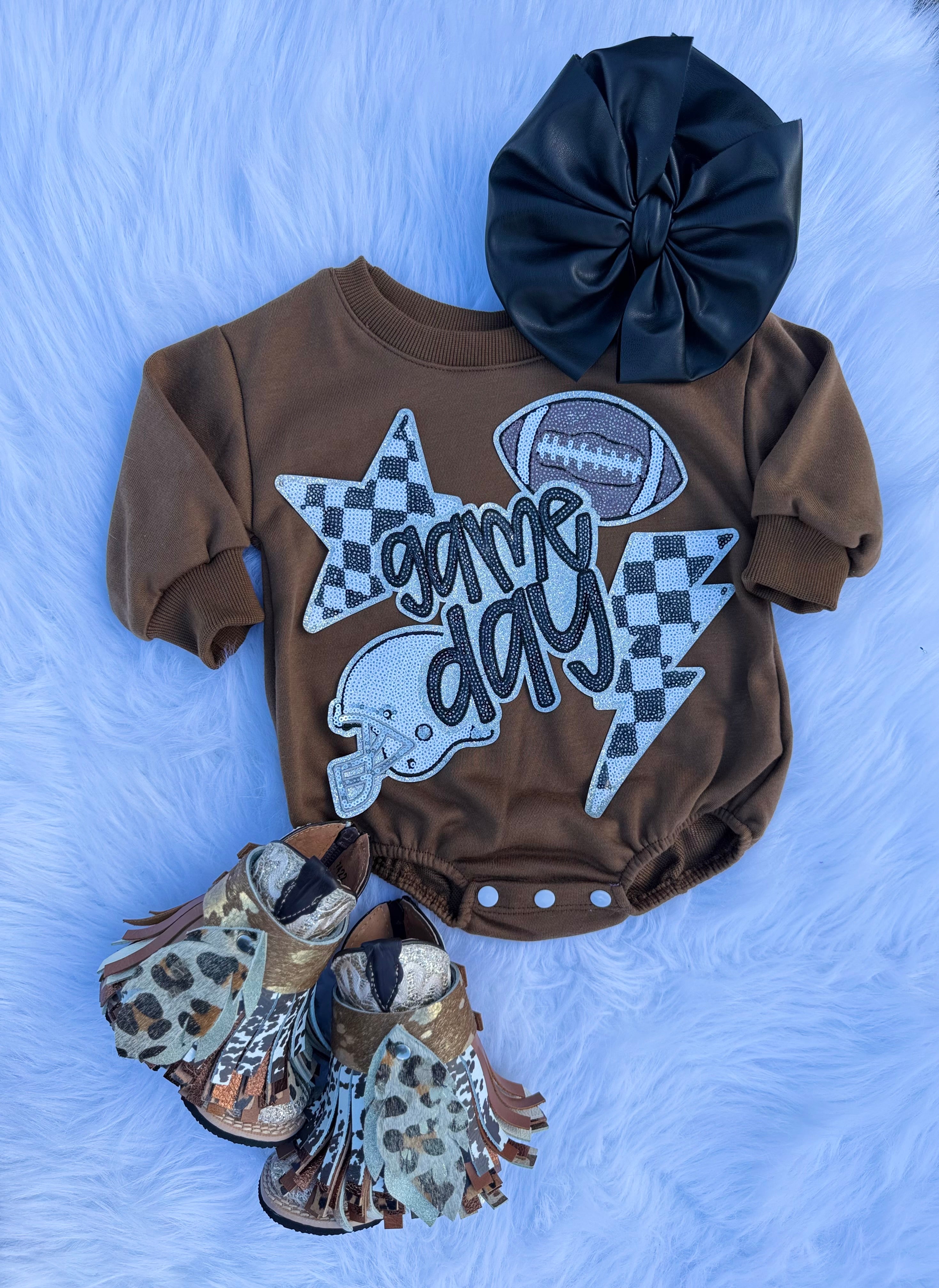 Checkered Game Day Bubble Romper (5 options)