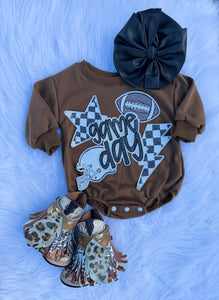 Checkered Game Day Bubble Romper (5 options)